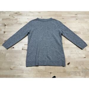 TALBOTS Gray Pure Cashmere 3/4 Sleeve Sweater Size Small